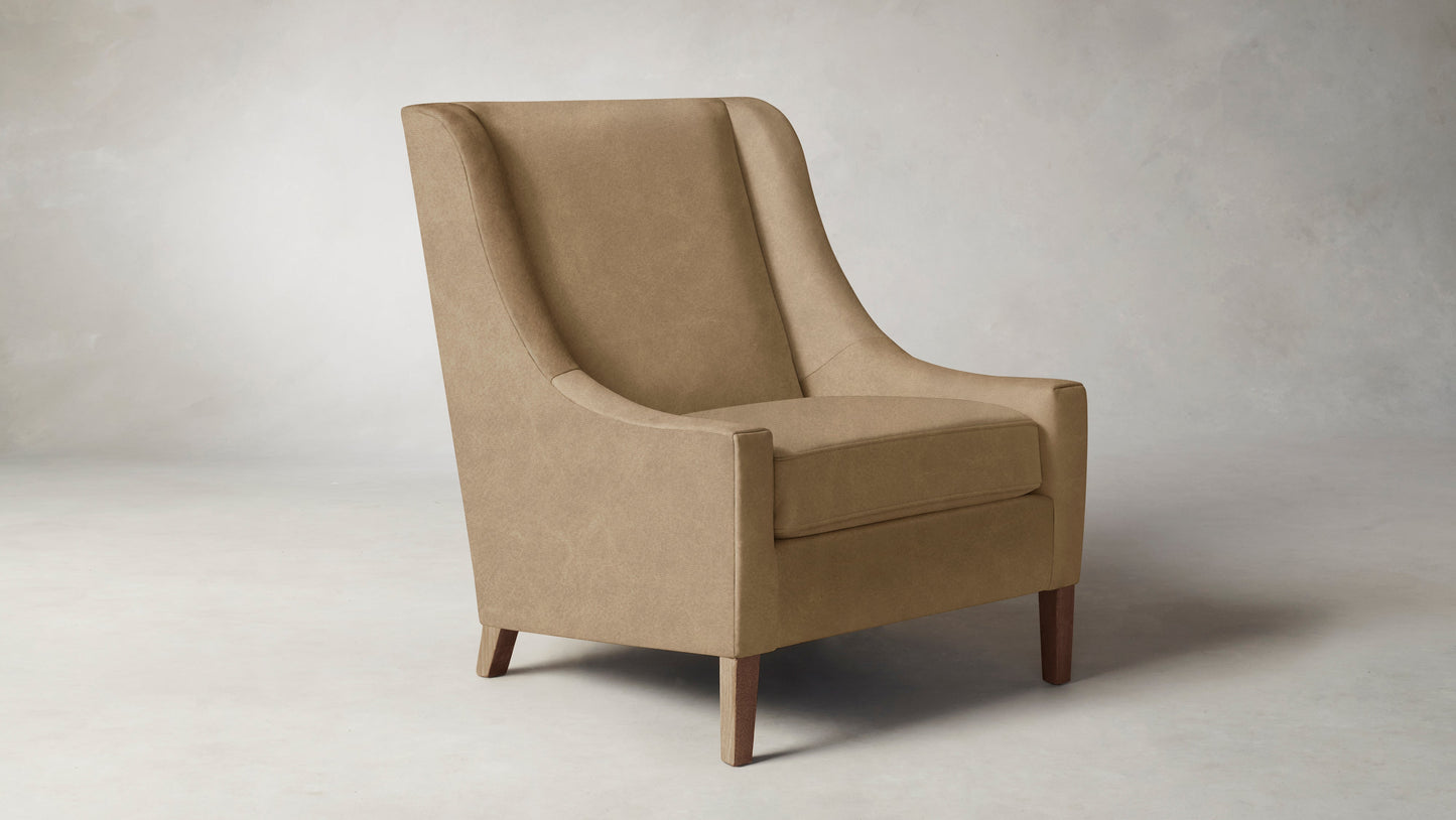The Chrystie - Tuscan Leather Camel Chair