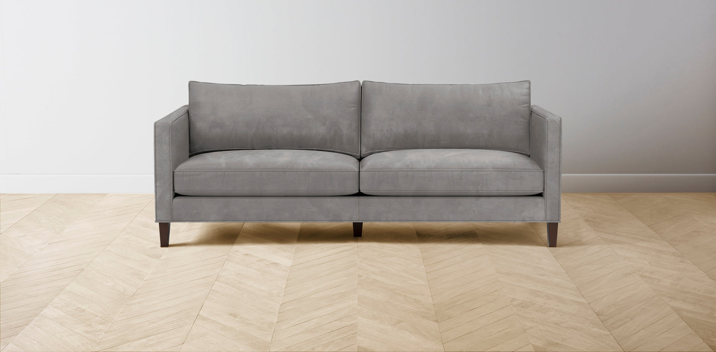 The Crosby - Nubuck Leather Asphalt Sofa