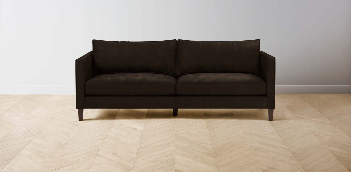 The Crosby - Nubuck Leather Espresso Sofa