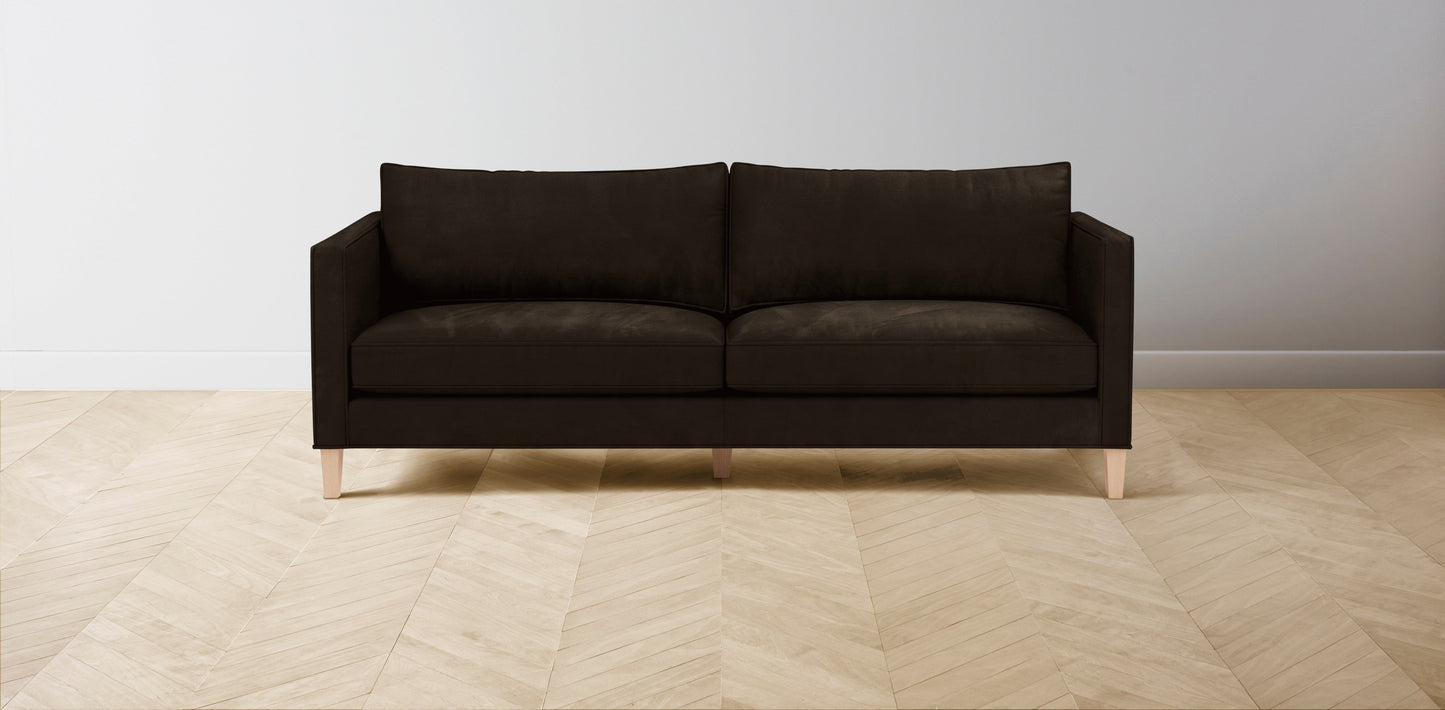 The Crosby - Nubuck Leather Espresso Sofa