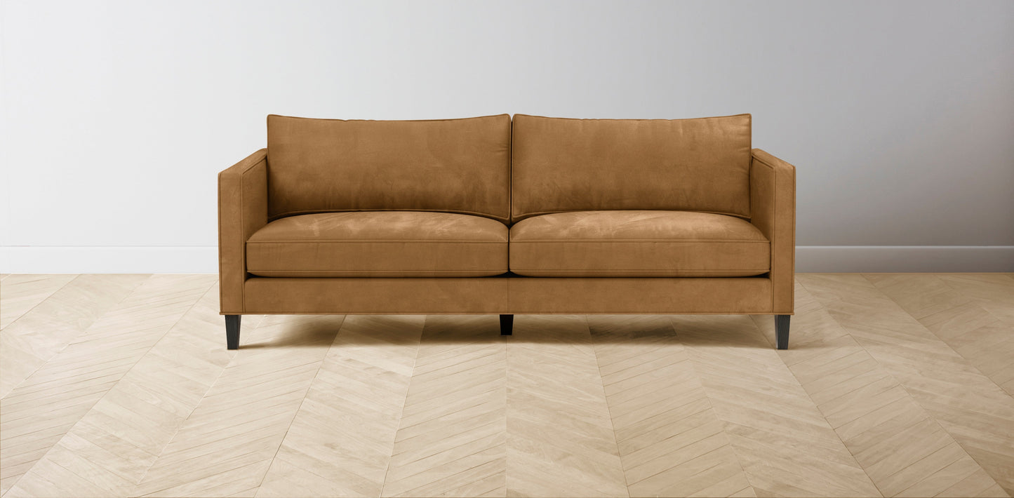 The Crosby - Nubuck Leather Saddle Sofa