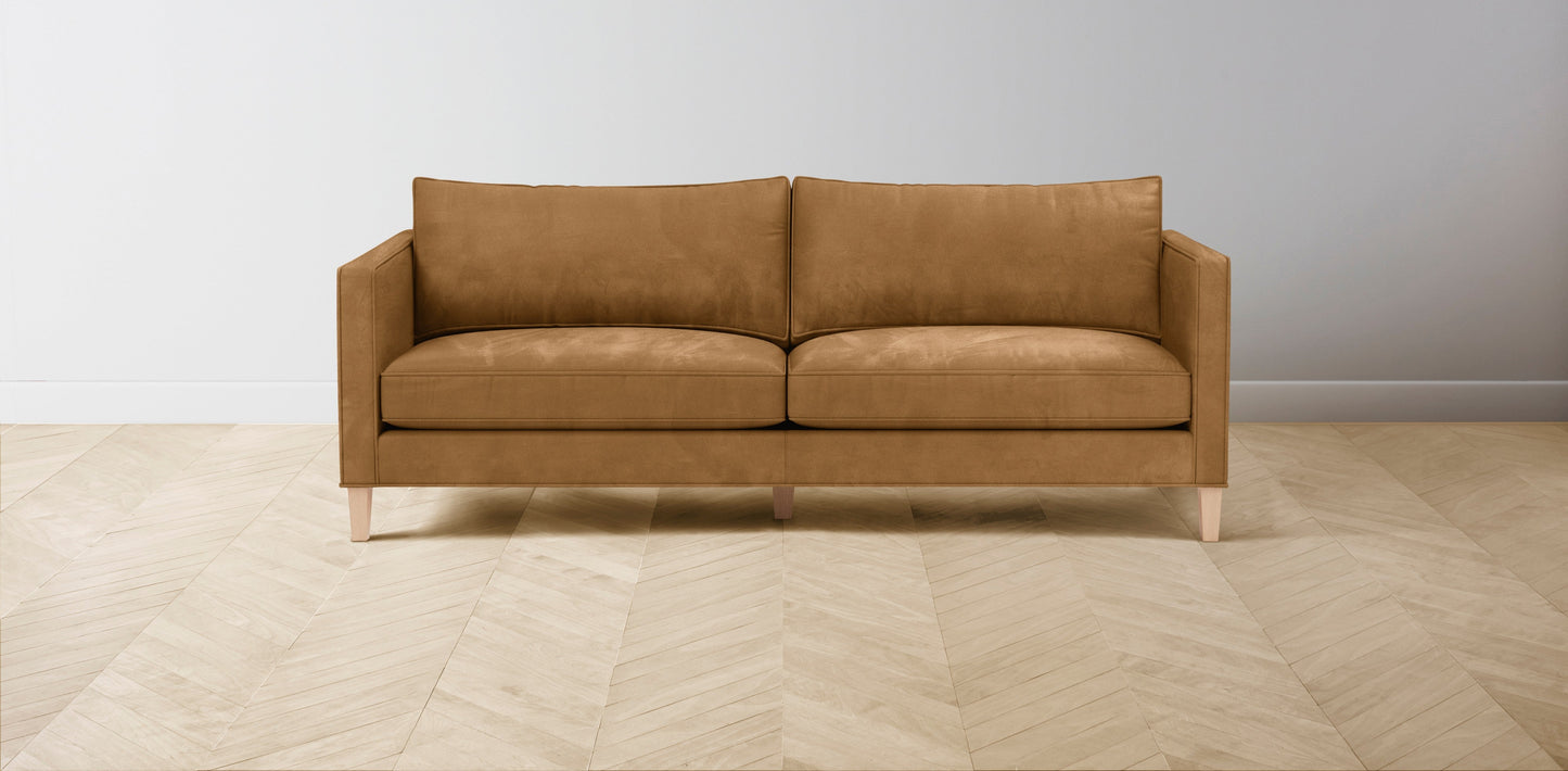 The Crosby - Nubuck Leather Saddle Sofa