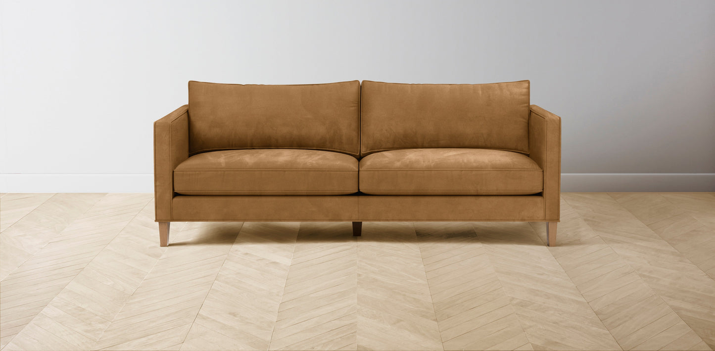 The Crosby - Nubuck Leather Saddle Sofa
