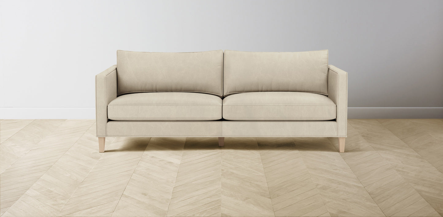 The Crosby - Tuscan Leather Bisque Sofa