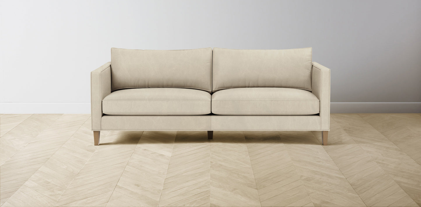 The Crosby - Tuscan Leather Bisque Sofa