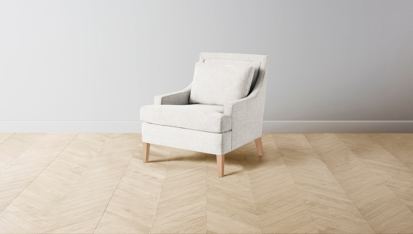 The Downing - Belgian Linen Egret Chair