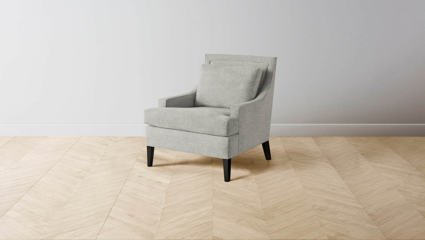 The Downing - Performance Melange Weave Flint Chair
