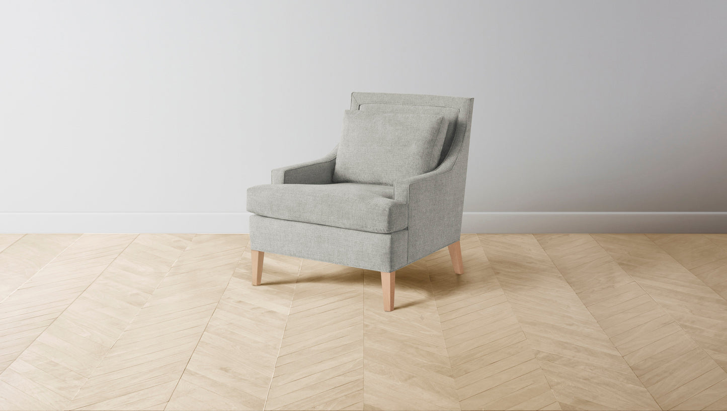 The Downing - Performance Melange Weave Flint Chair