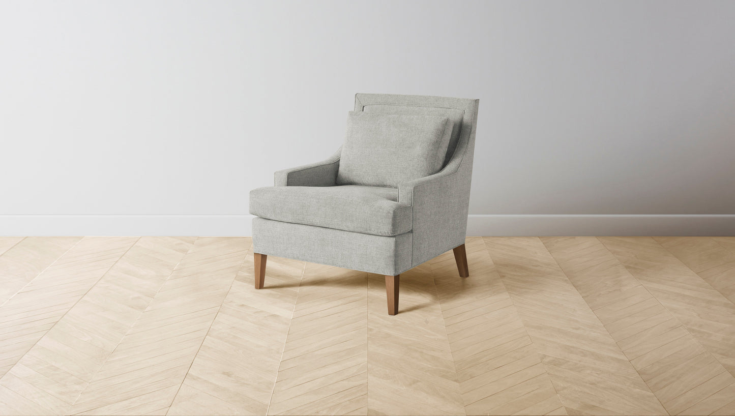 The Downing - Performance Melange Weave Flint Chair