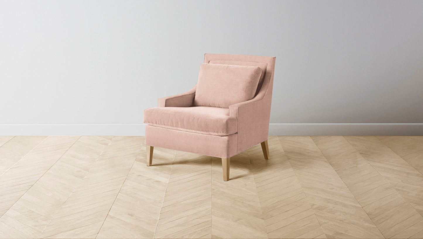 The Downing - Performance Velvet Dusty Rose Chair