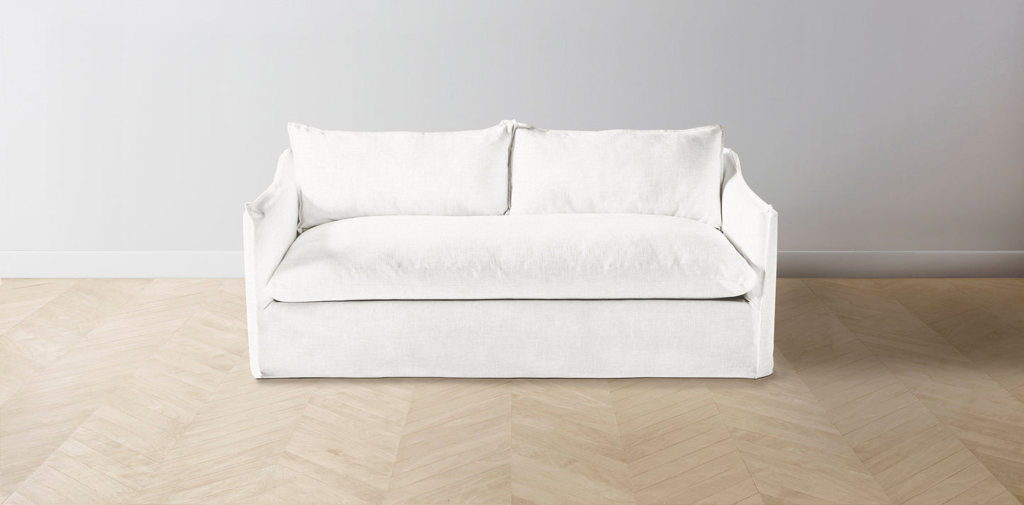The Dune - Belgian Linen Egret Sofa
