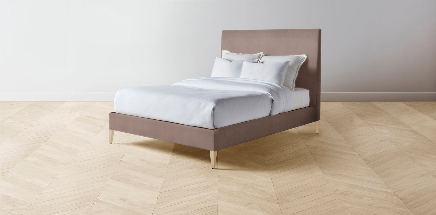 The Essex - Mohair Peony Bed - 50" Headboard - Upholstered on reverse