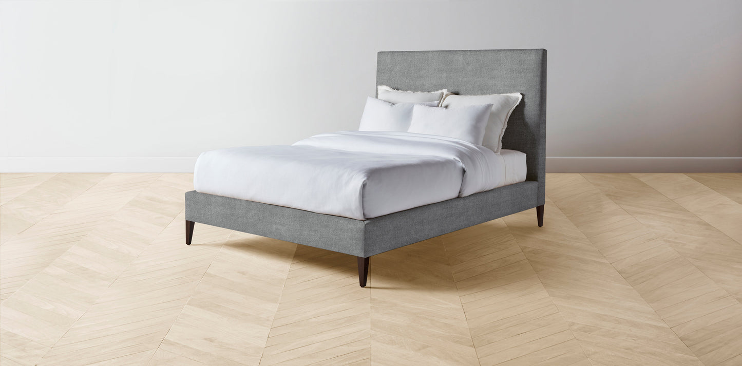 The Essex - Performance Melange Weave Night Bed - 60" Headboard - Muslin on reverse