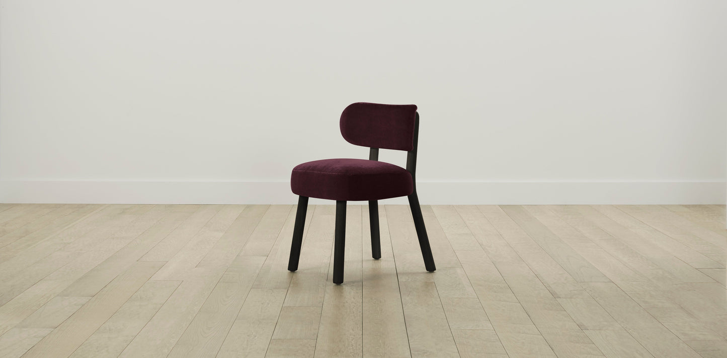 The Jane - Performance Velvet Merlot Dining Chair
