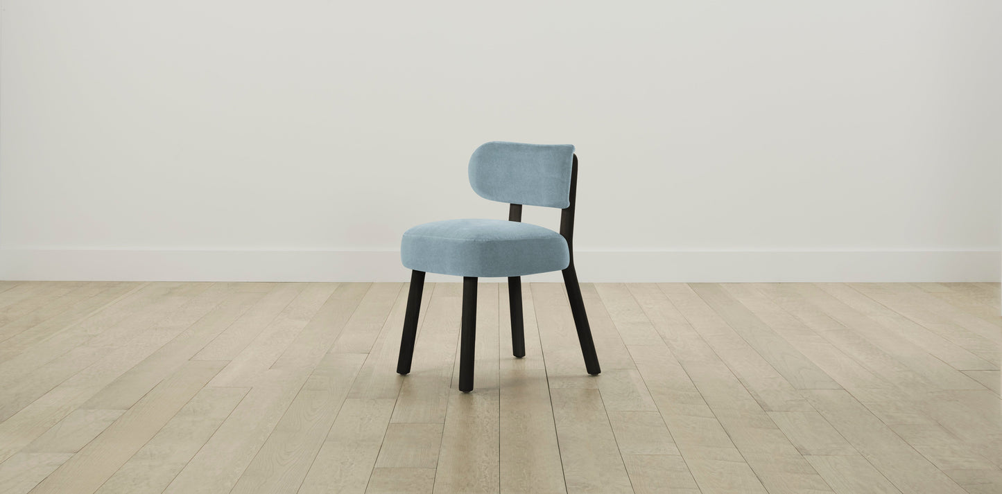 The Jane - Performance Velvet Sky Dining Chair
