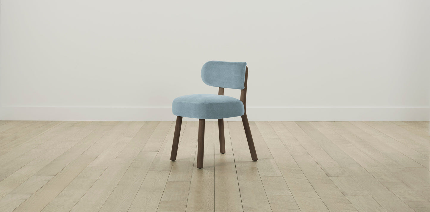 The Jane - Performance Velvet Sky Dining Chair