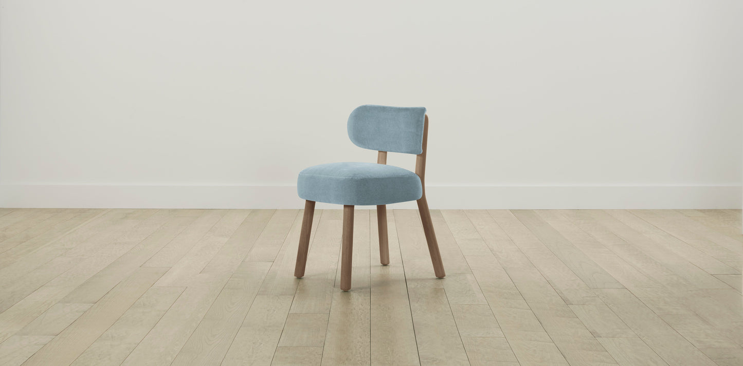 The Jane - Performance Velvet Sky Dining Chair