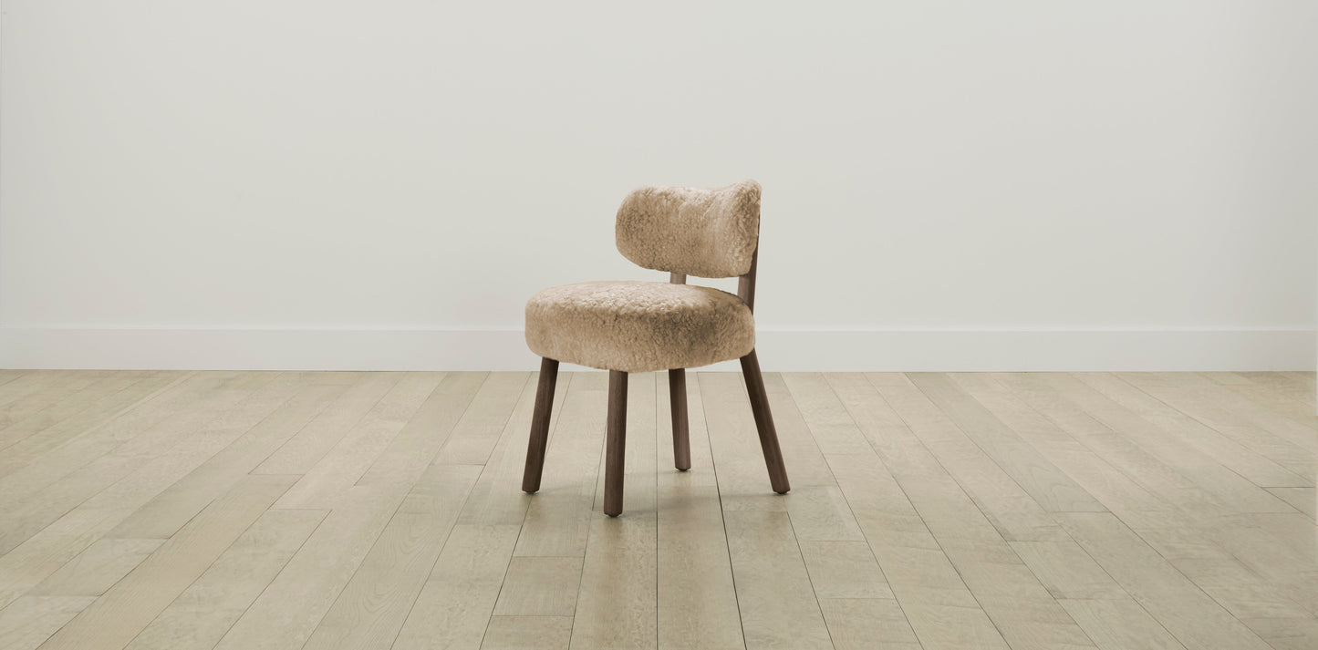 The Jane - Shearling Toffee Dining Chair