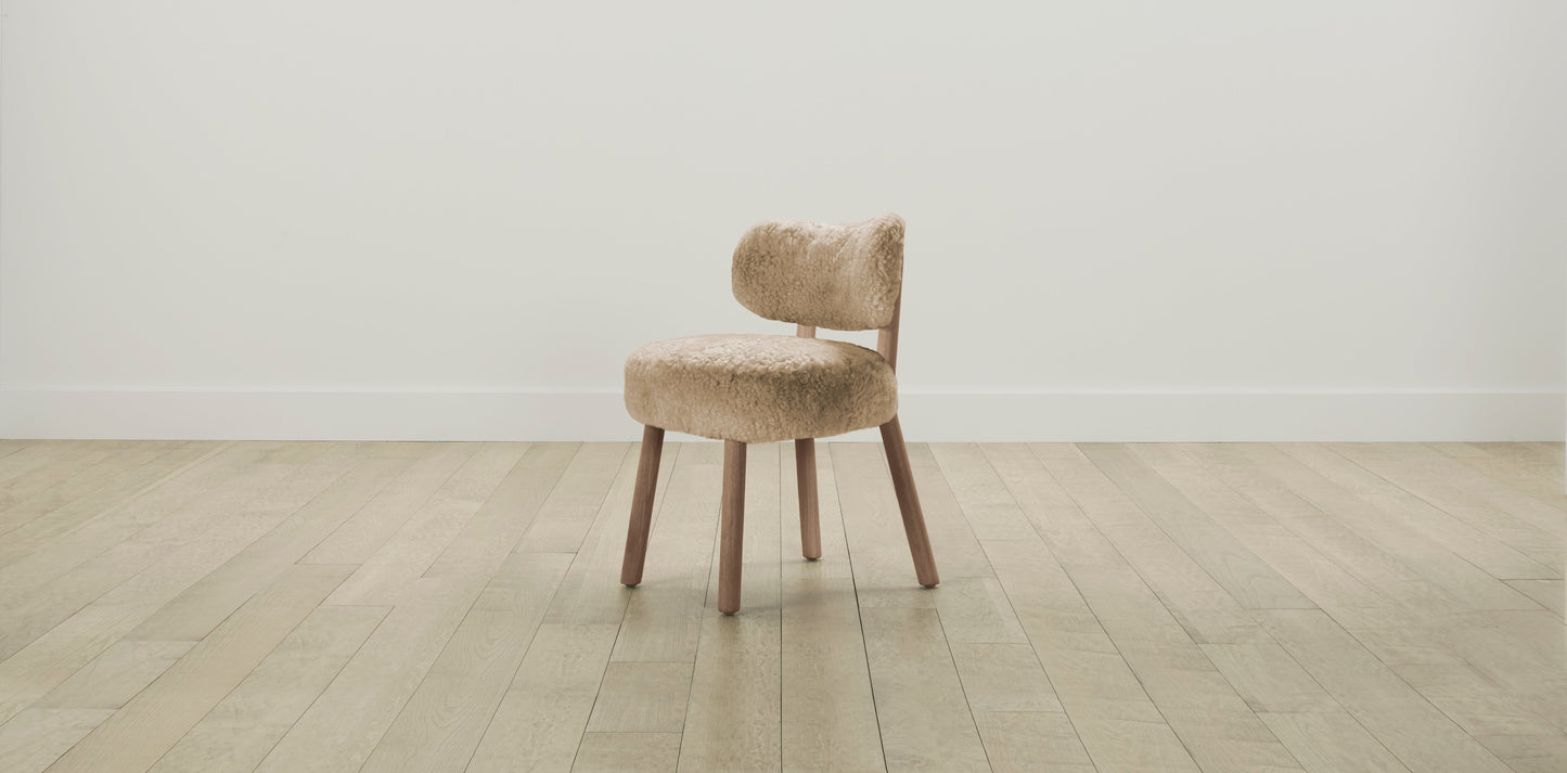 The Jane - Shearling Toffee Dining Chair
