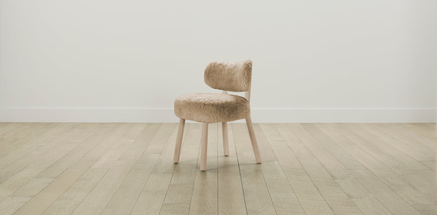 The Jane - Shearling Toffee Dining Chair