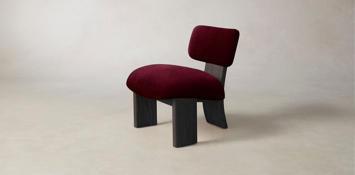 The Kenmare - Mohair Crimson Chair