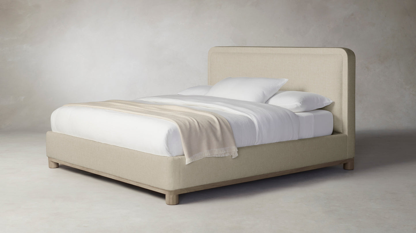 The Kent - Belgian Linen Alder Bed - 53" Headboard