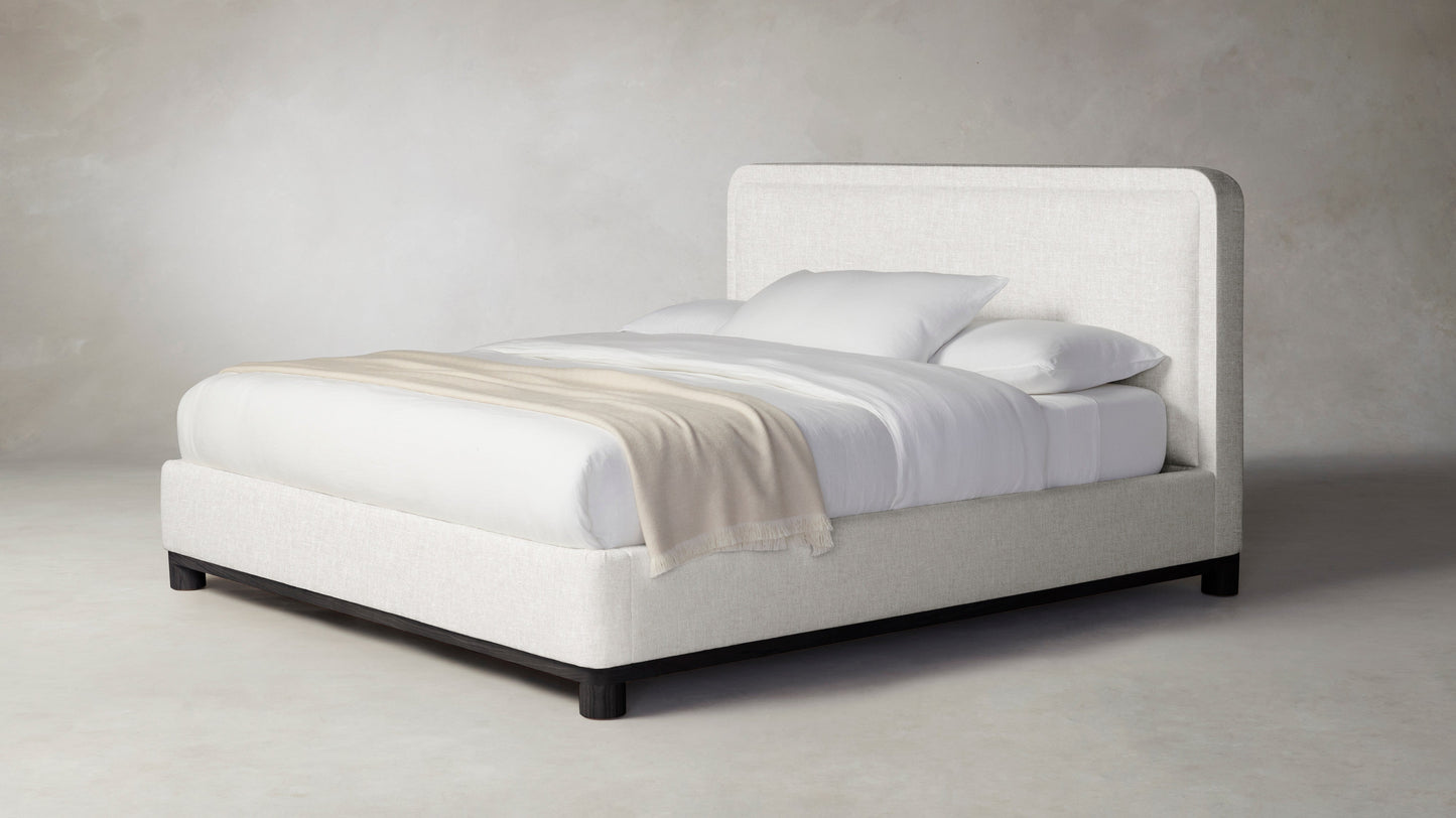 The Kent - Belgian Linen Egret Bed - 41" Headboard