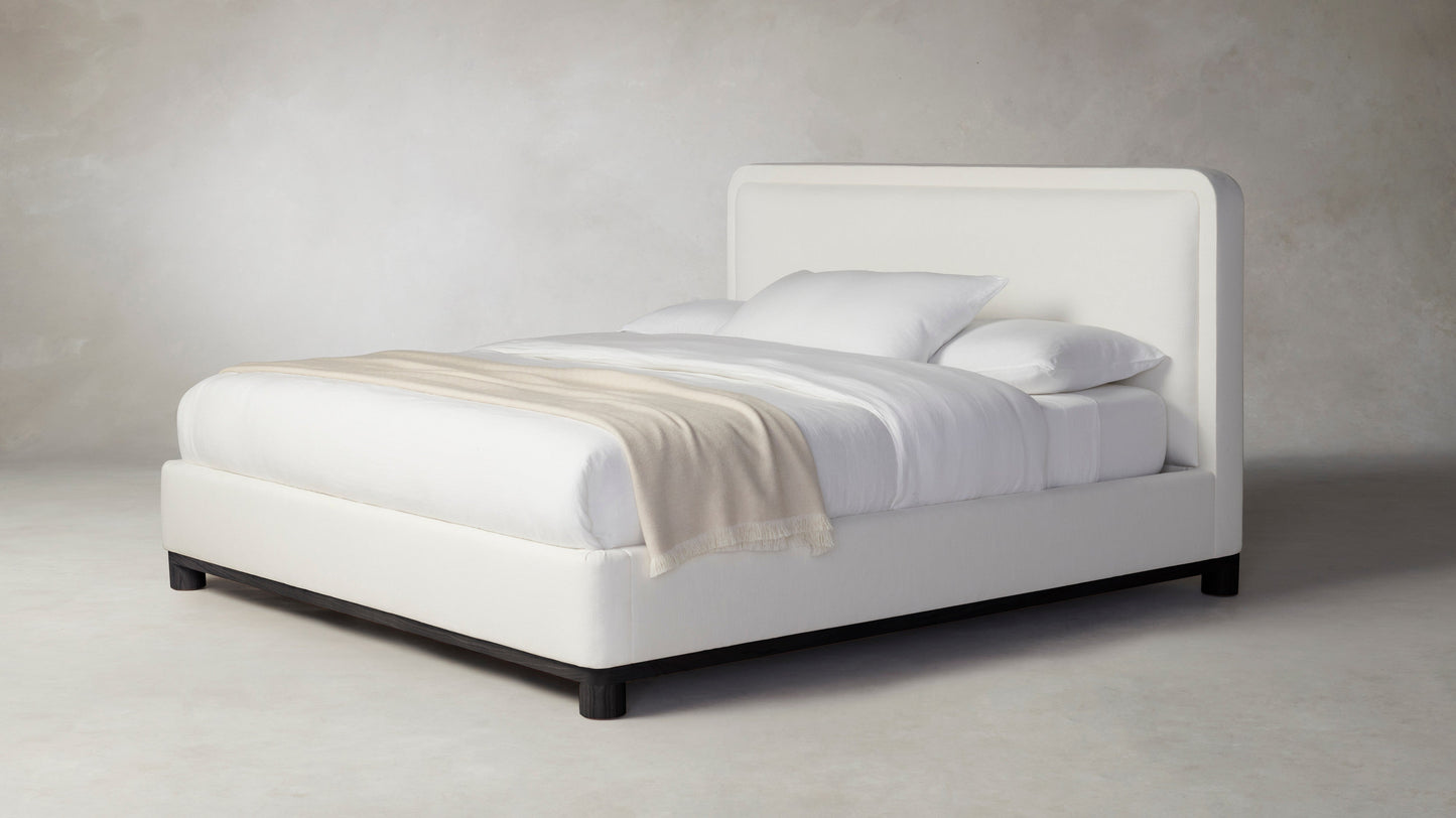 The Kent - Performance Textured Linen Pearl Bed - 53" Headboard