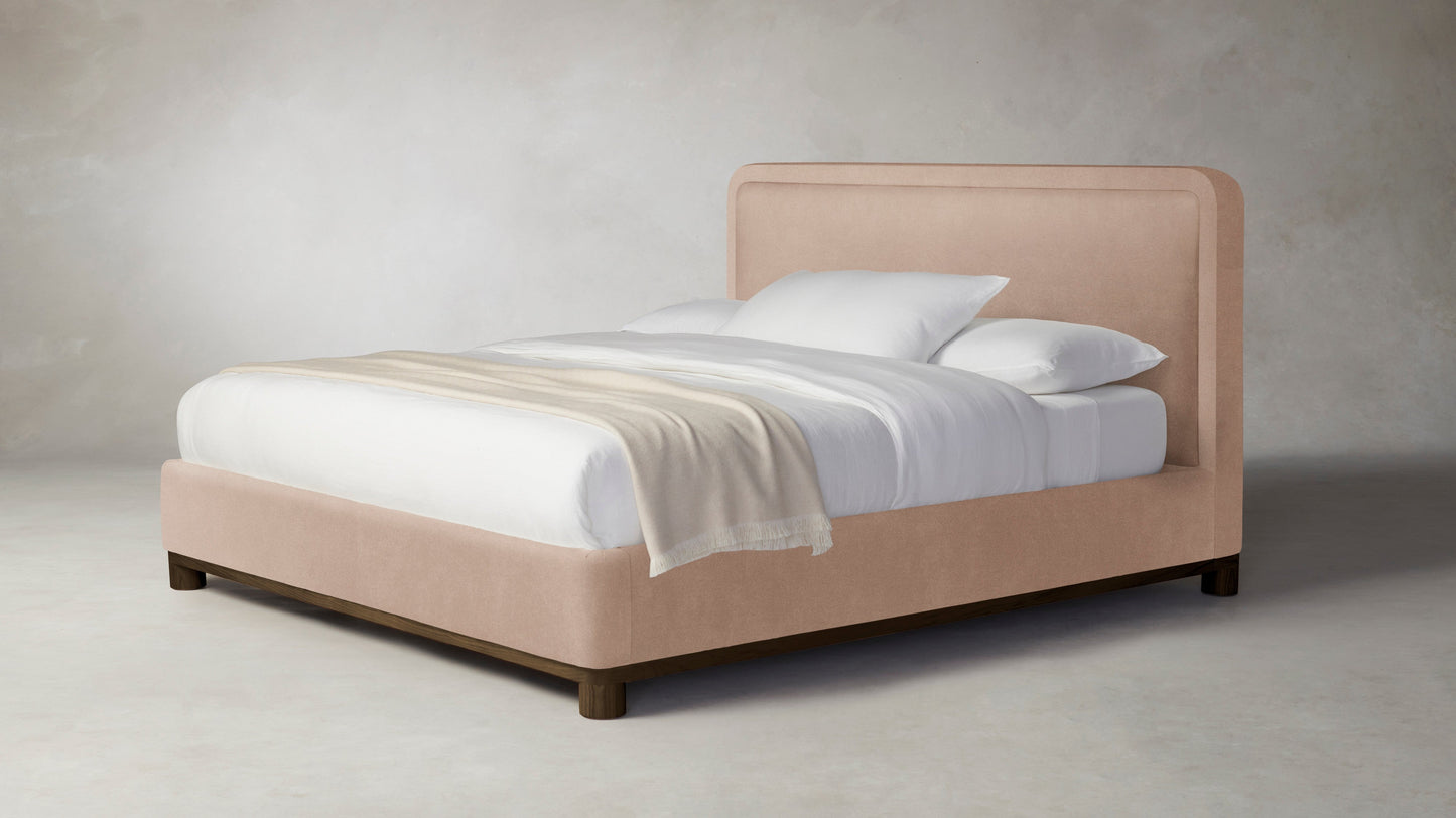 The Kent - Performance Velvet Dusty Rose Bed - 53" Headboard
