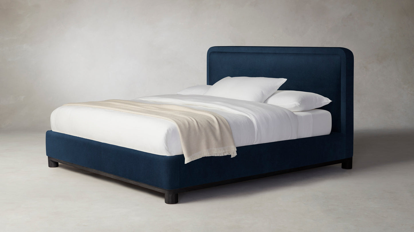 The Kent - Performance Velvet Sapphire Bed - 41" Headboard