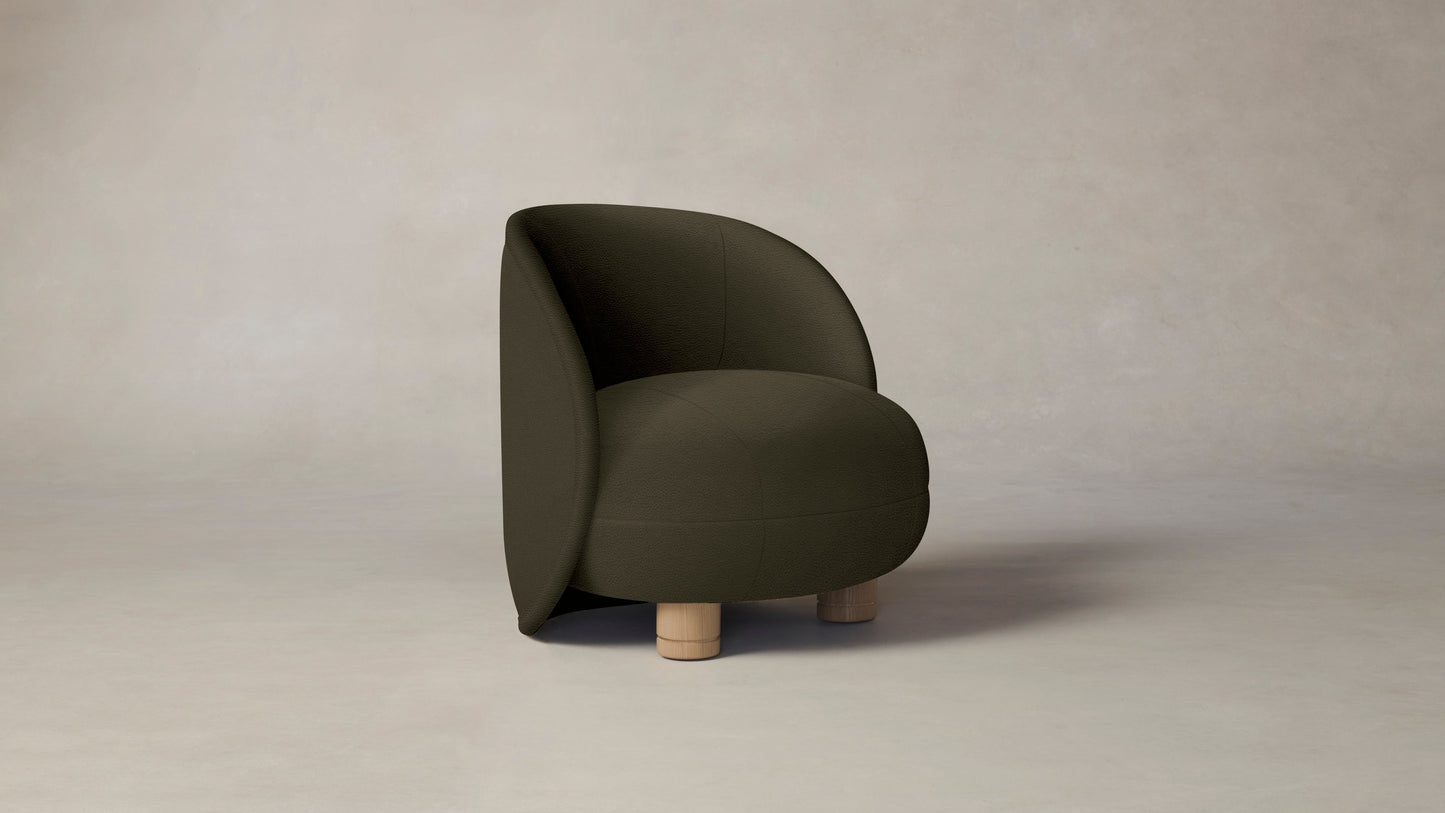 The Laight - Pebbled Leather Truffle Chair