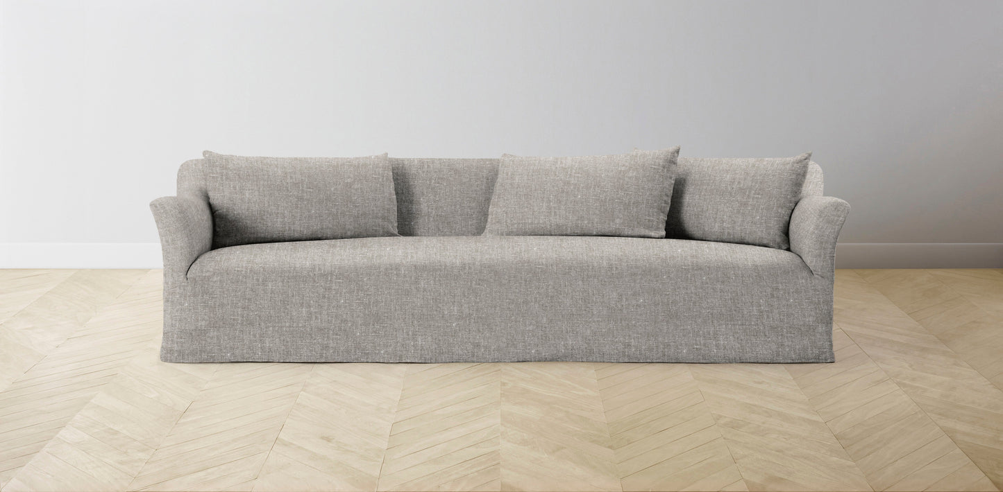 The Leonard - Belgian Linen Agate Sofa