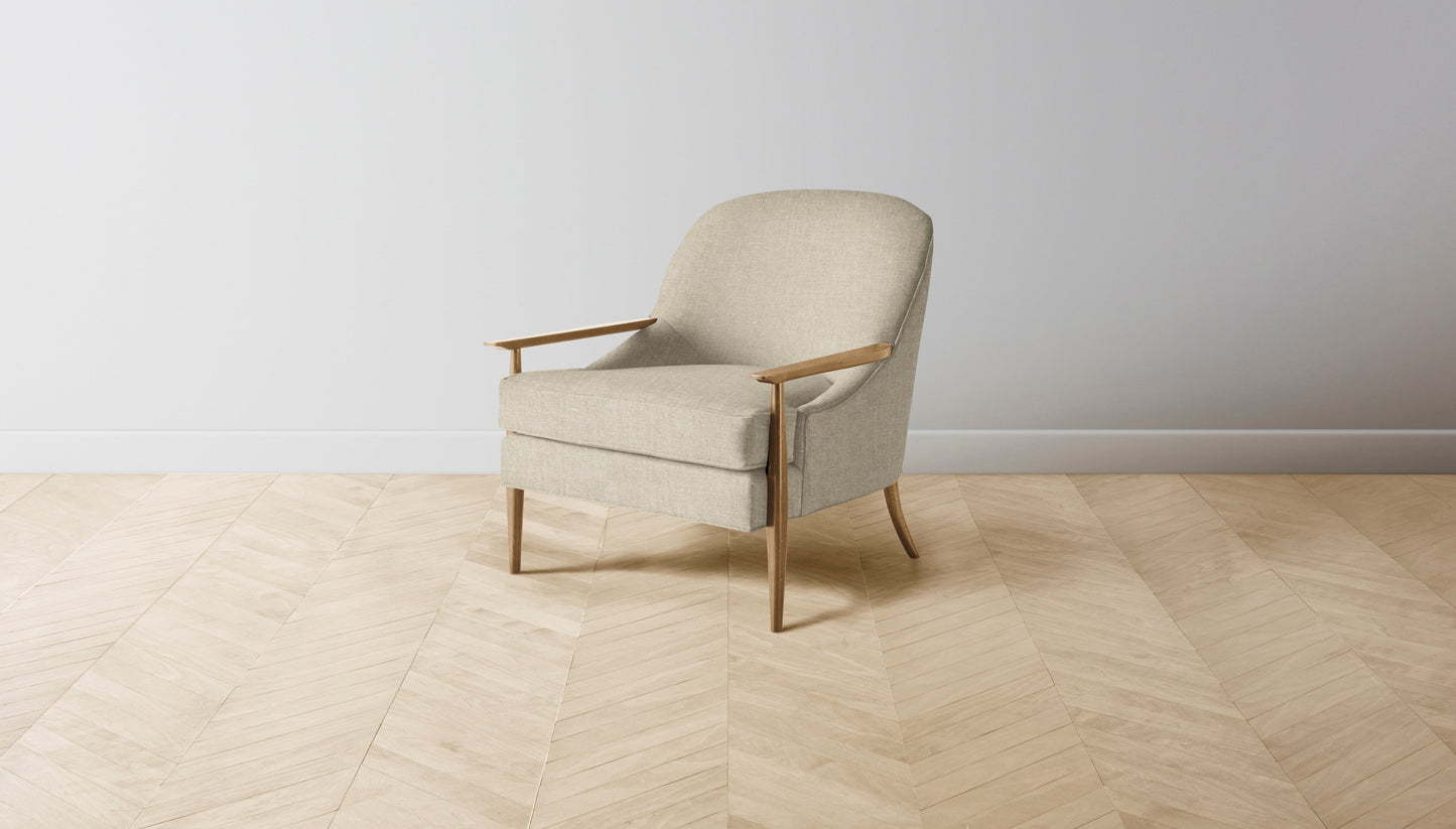 The Leroy - Belgian Linen Alder Chair
