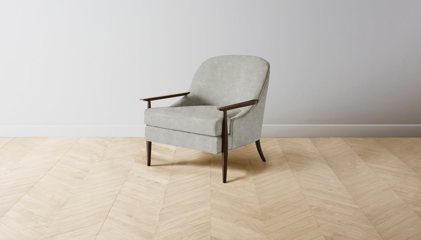 The Leroy - Performance Melange Weave Flint Chair