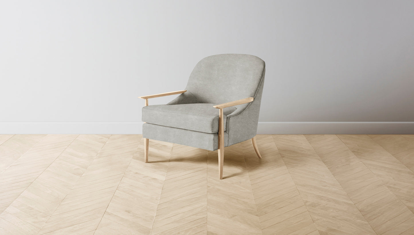 The Leroy - Performance Melange Weave Flint Chair