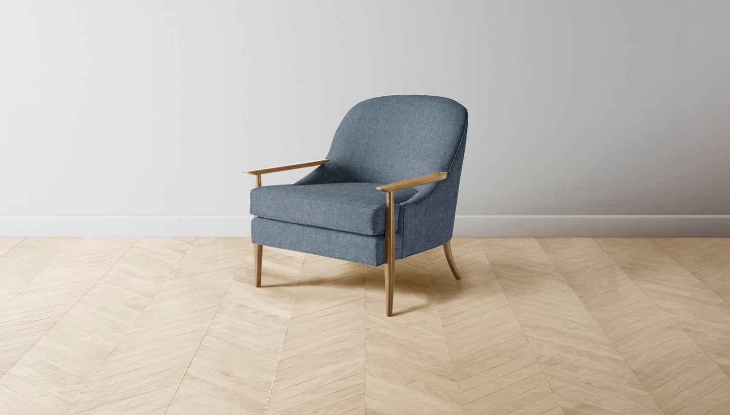 The Leroy - Performance Stonewashed Linen Chambray Chair