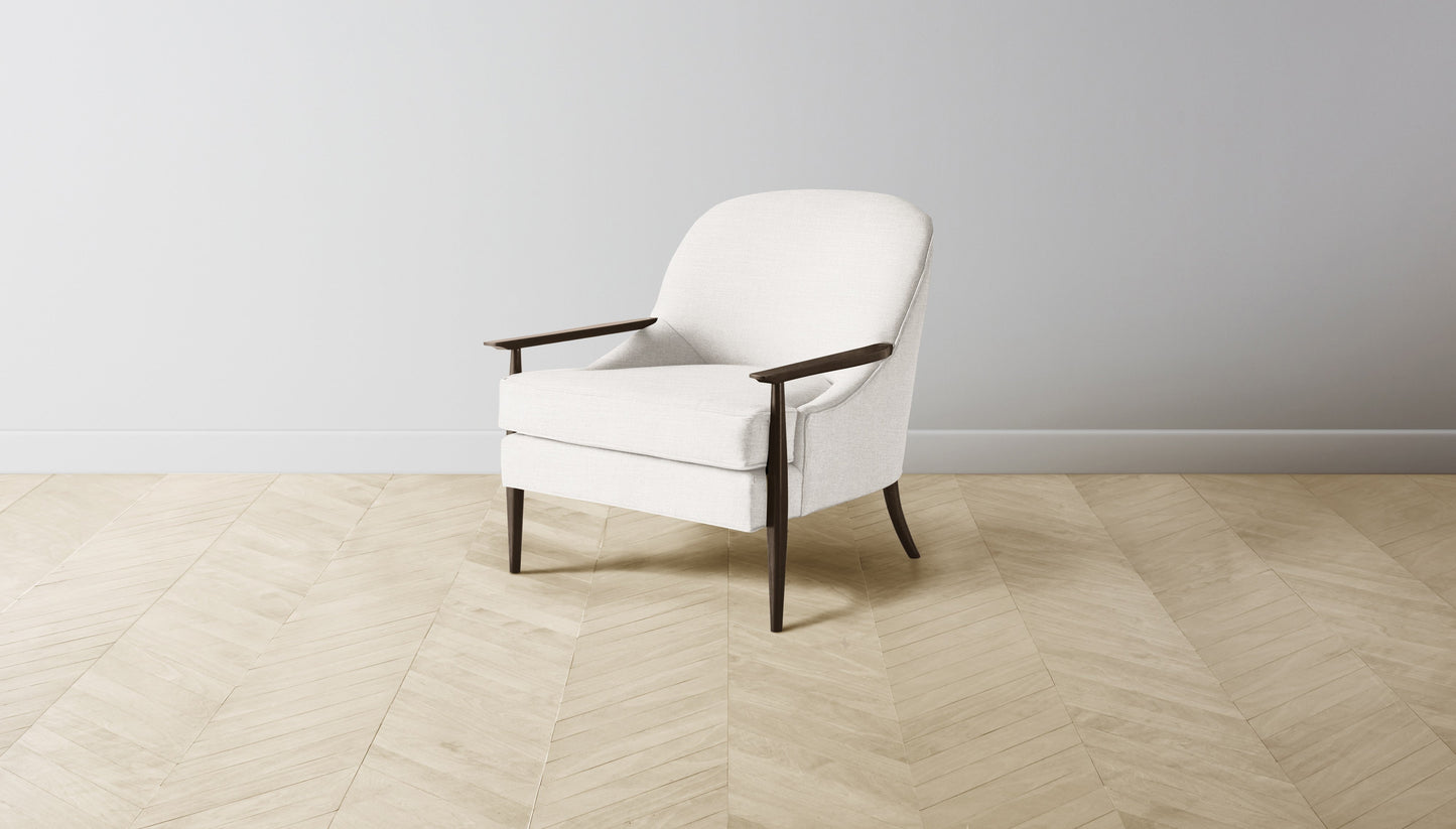 The Leroy - Performance Textured Tweed Snow Chair