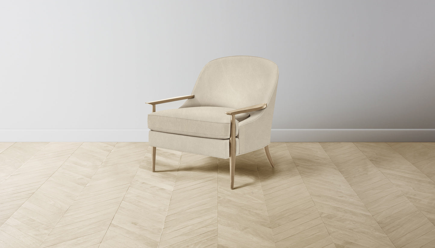 The Leroy - Tuscan Leather Bisque Chair
