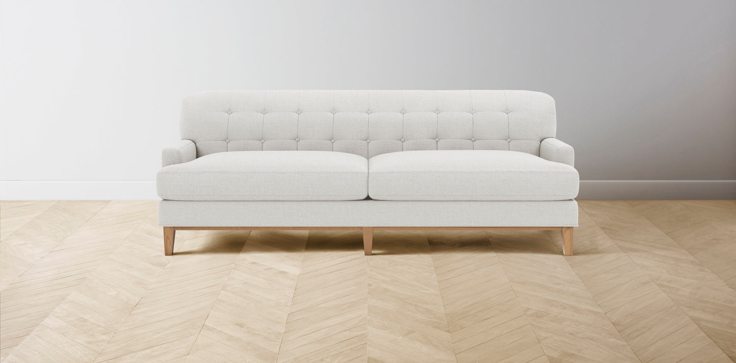 The Ludlow - Belgian Linen Egret Sofa