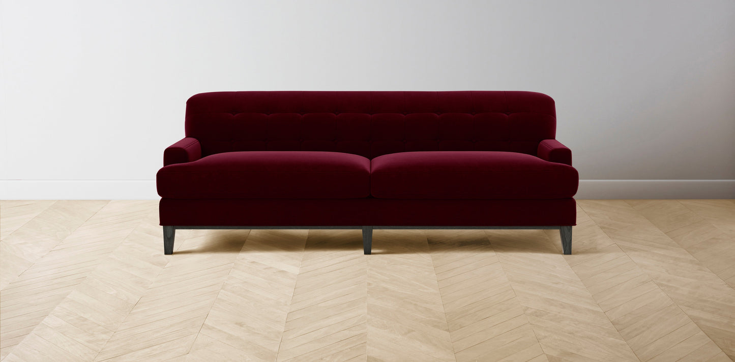 The Ludlow - Mohair Crimson Sofa