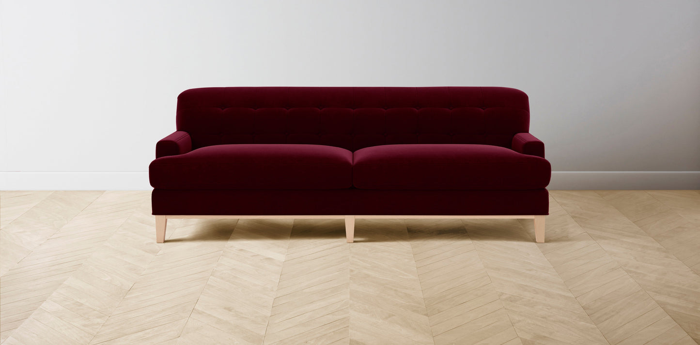 The Ludlow - Mohair Crimson Sofa