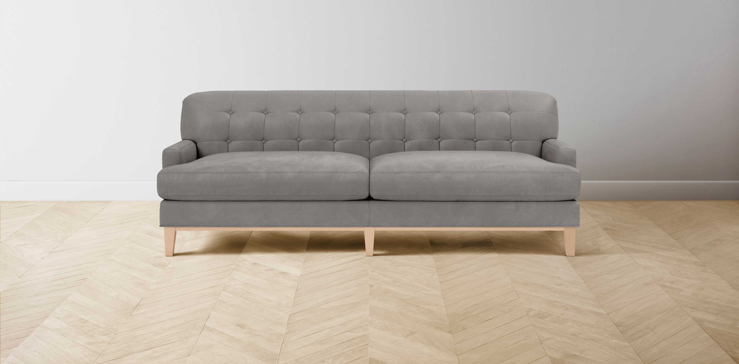 The Ludlow - Nubuck Leather Asphalt Sofa