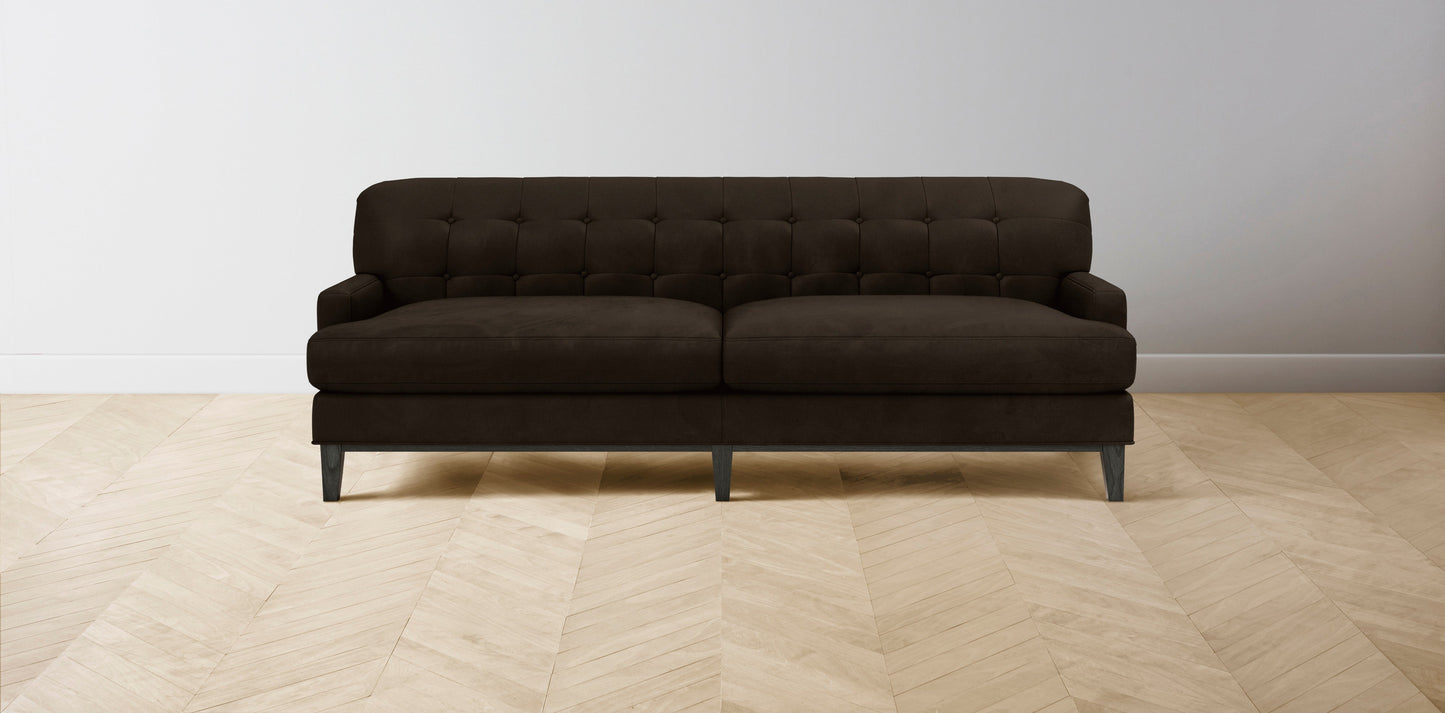 The Ludlow - Nubuck Leather Espresso Sofa