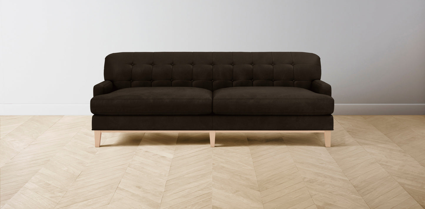 The Ludlow - Nubuck Leather Espresso Sofa