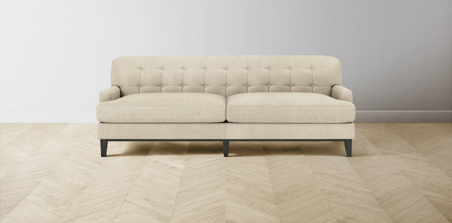 The Ludlow - Tuscan Leather Bisque Sofa