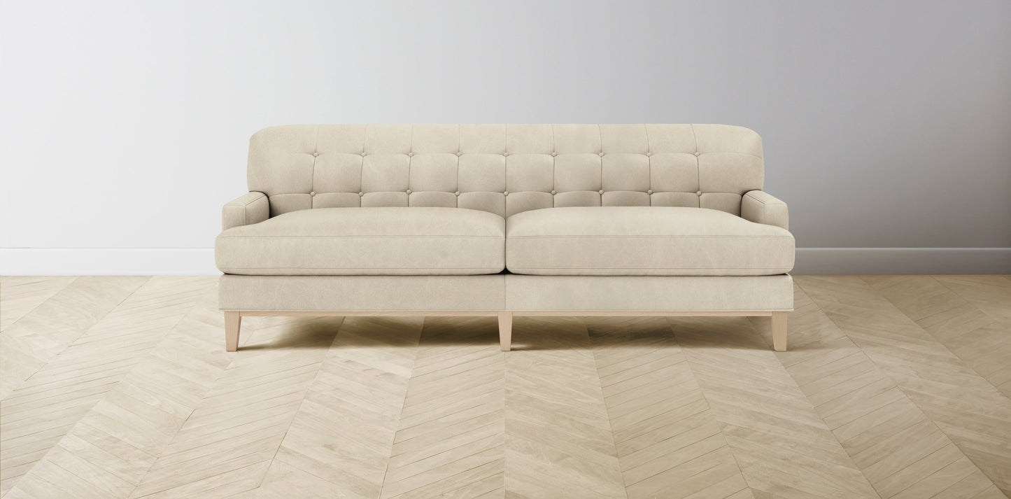 The Ludlow - Tuscan Leather Bisque Sofa