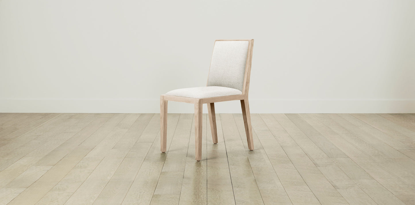 The Madison - Belgian Linen Egret Dining Chair