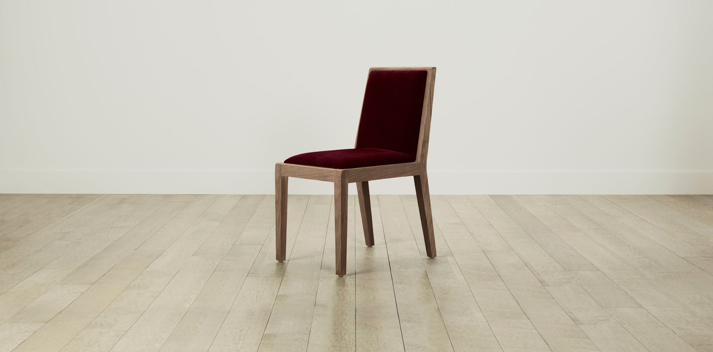 The Madison - Mohair Crimson Dining Chair