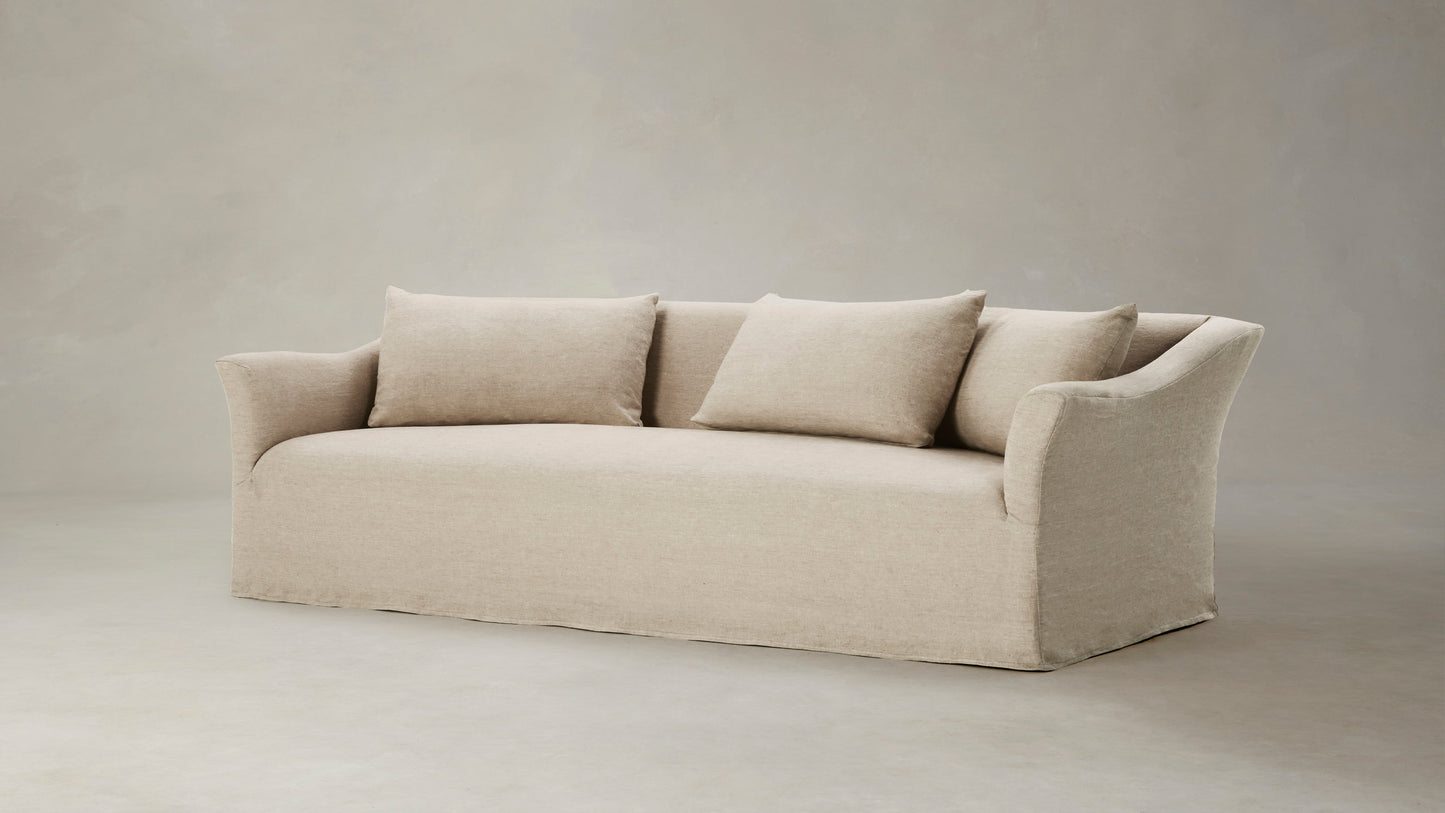The Leonard - Performance Stonewashed Linen Clamshell Sofa