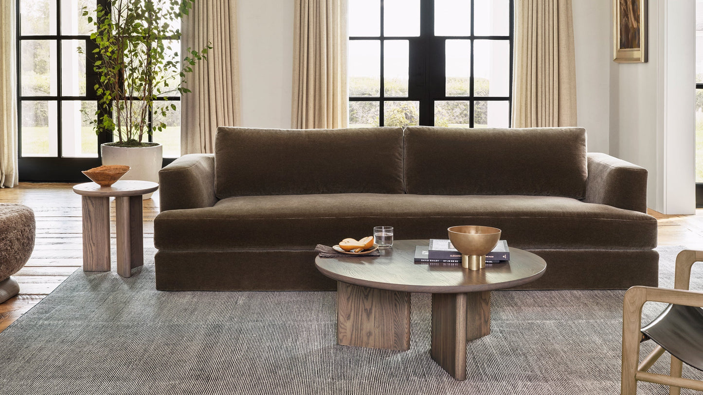 The Varick - Mohair Mink Sofa
